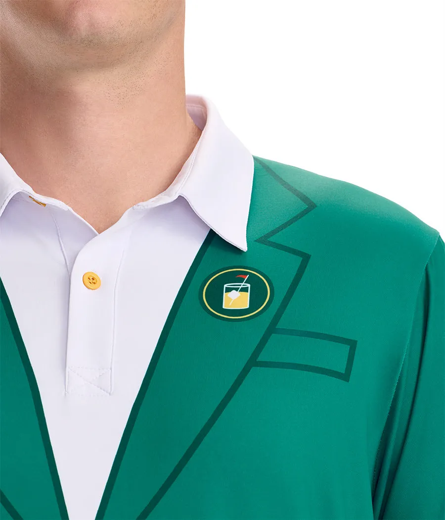 Men's Green Blazer Golf Polo sold by Tipsy Elves product image thumbnail 5
