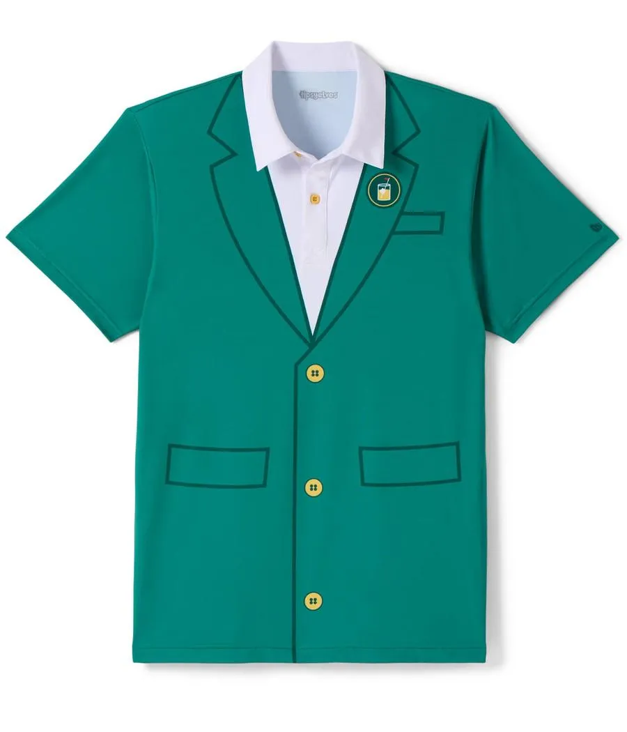 Men's Green Blazer Golf Polo sold by Tipsy Elves product image thumbnail 2