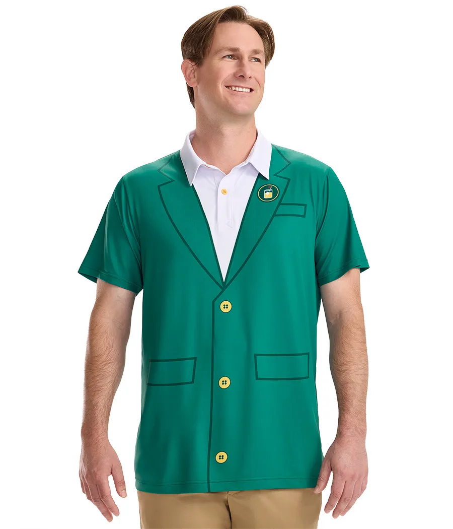 Men's Green Blazer Golf Polo sold by Tipsy Elves product image thumbnail 3