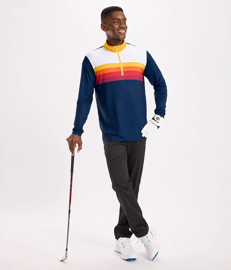 Men's Slice of Sunset Golf Quarter Zip Pullover sold by Tipsy Elves product image thumbnail 3