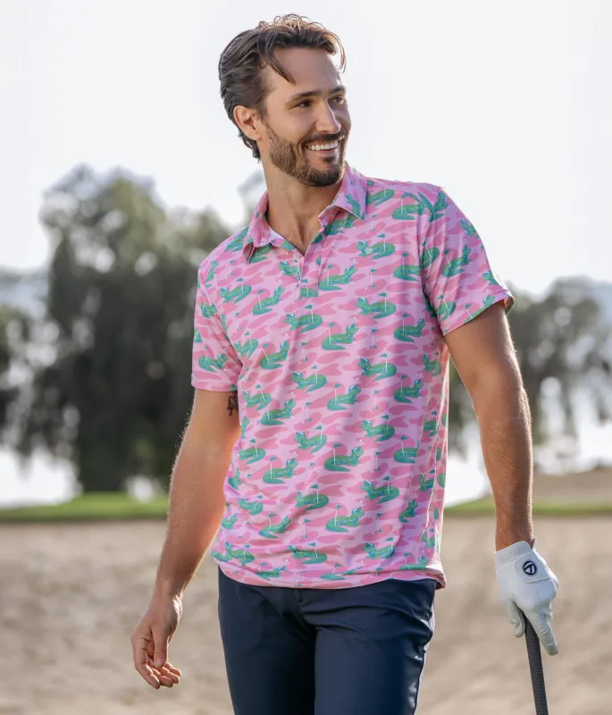 Men's Gator Golfer Golf Polo sold by Tipsy Elves