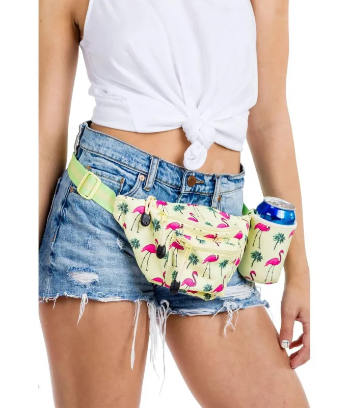 Feisty Flamingo Fanny Pack made by Tipsy Elves