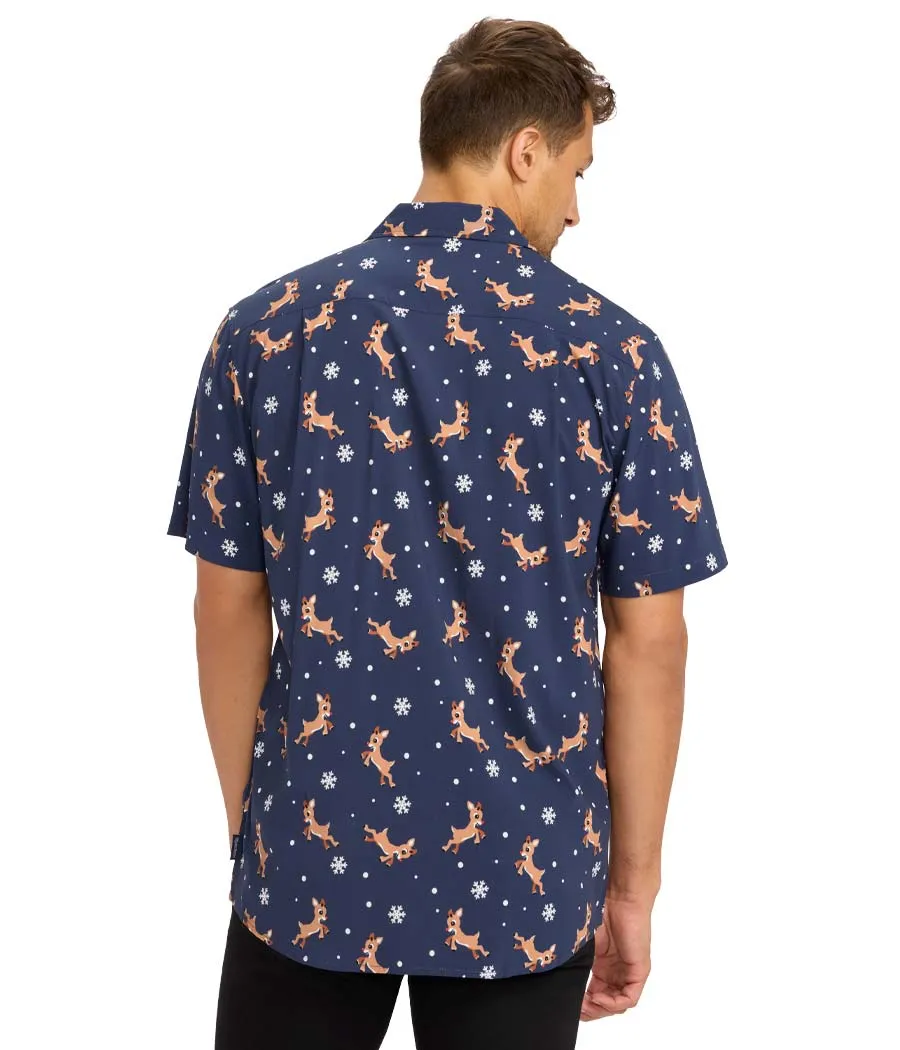 Men's Rudolph Button Down Shirt sold by Tipsy Elves product image thumbnail 3