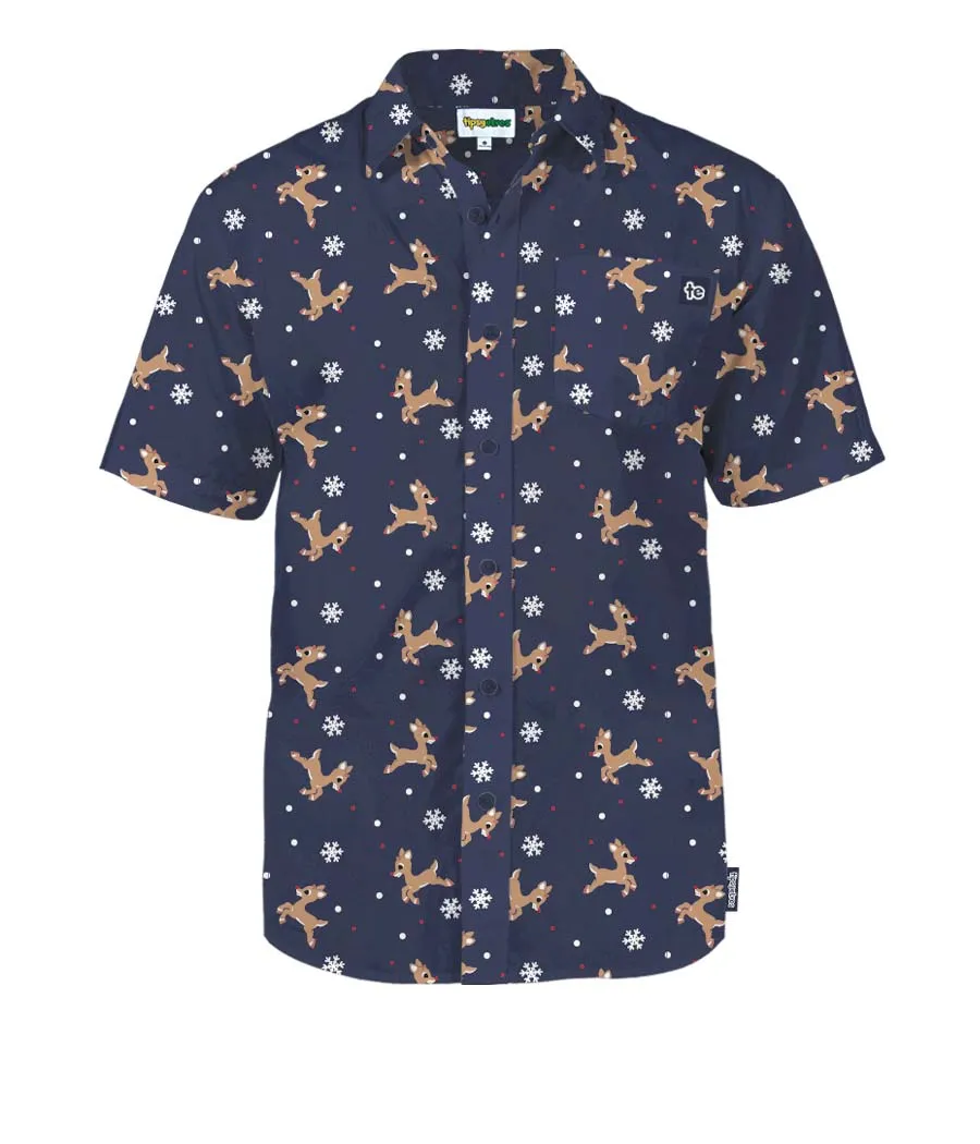Men's Rudolph Button Down Shirt sold by Tipsy Elves product image thumbnail 4