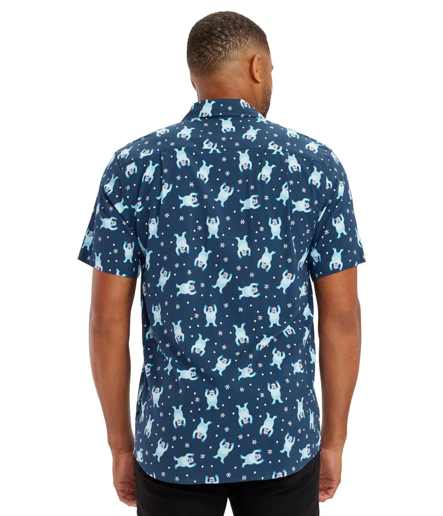 Men's Bumble Button Down Shirt sold by Tipsy Elves product image thumbnail 3
