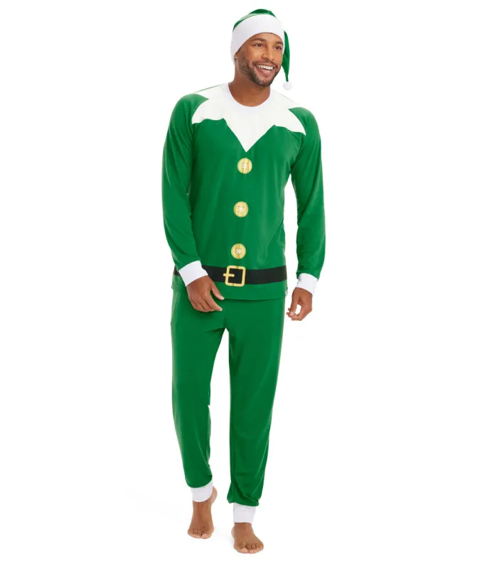 Men's Elf Crew Neck Pajama Set made by Tipsy Elves