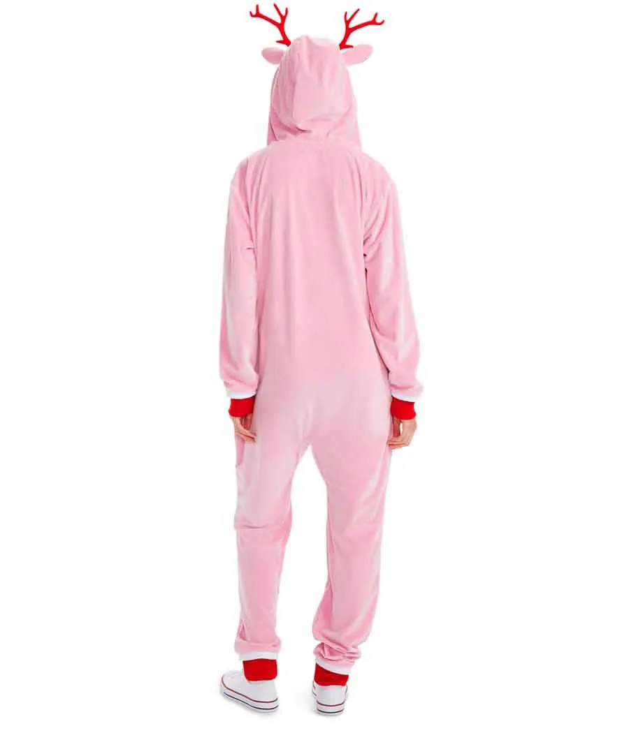 Women's Pink Rudolph Jumpsuit sold by Tipsy Elves product image thumbnail 2
