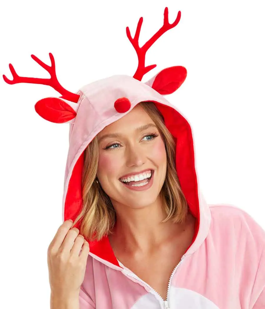 Women's Pink Rudolph Jumpsuit sold by Tipsy Elves product image thumbnail 4
