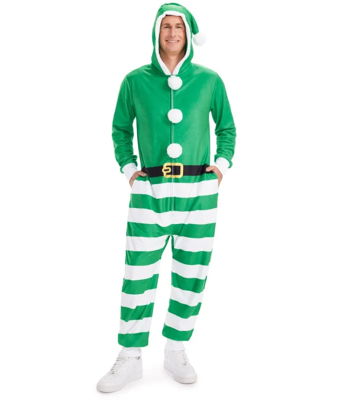 Men's Classic Elf Jumpsuit sold by Tipsy Elves