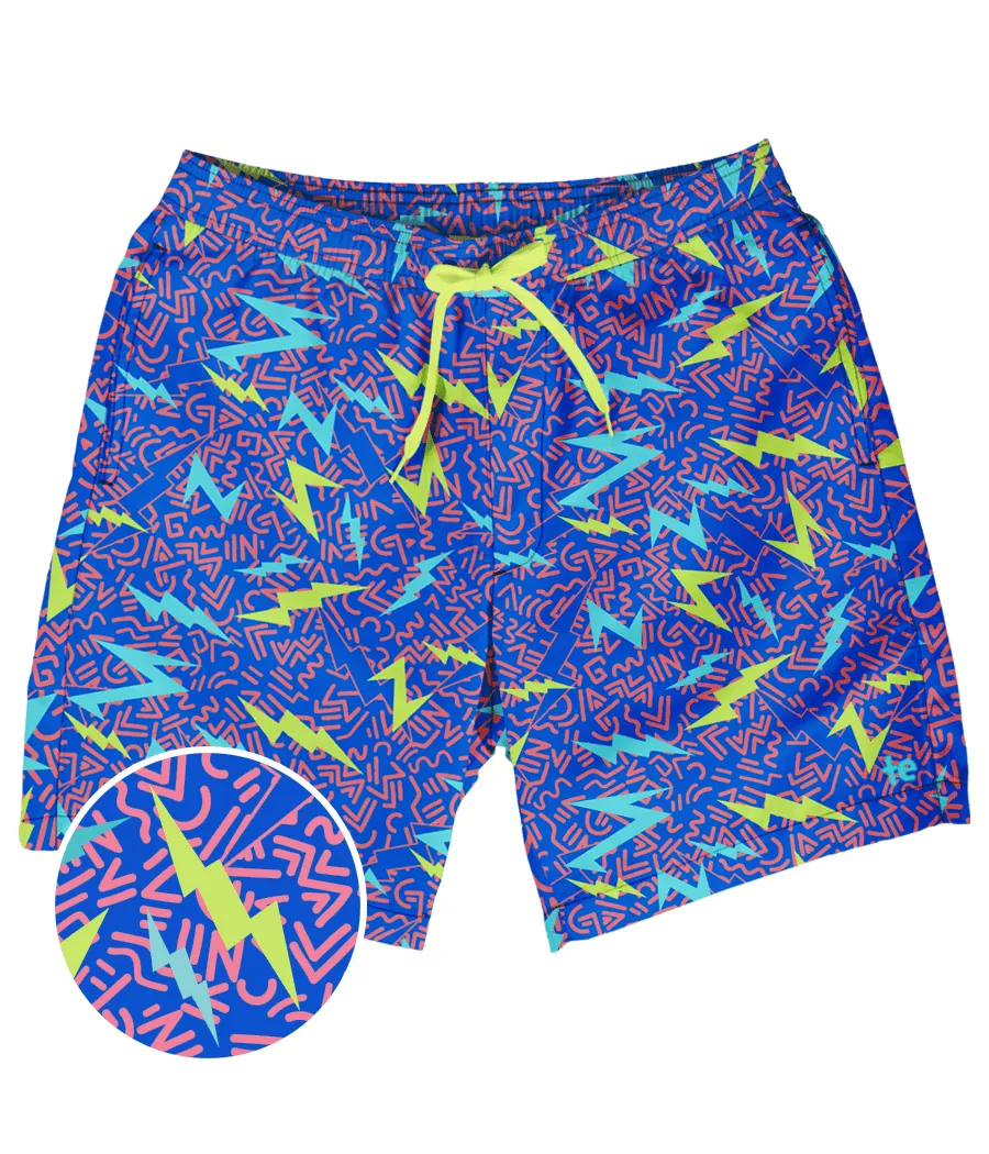 Grease Lightning Swim Trunks - 7.5" Inseam sold by Tipsy Elves