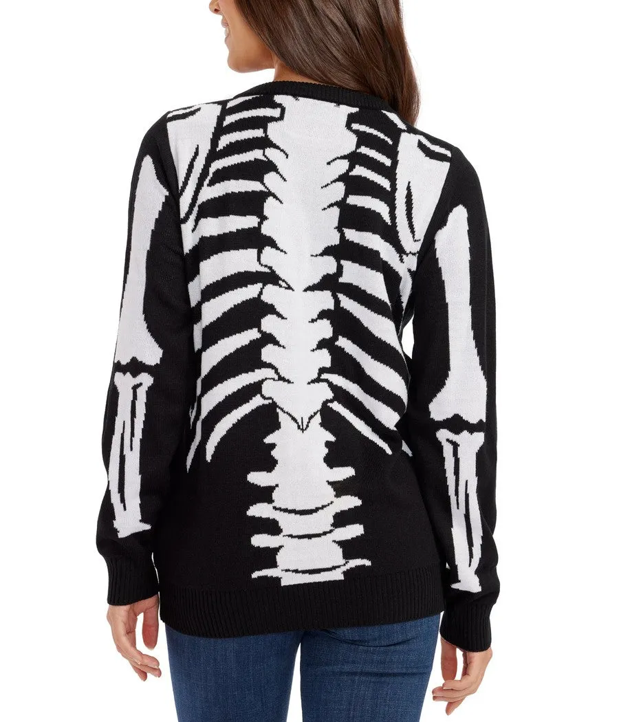 Women's Skeleton Light Up Sweater sold by Tipsy Elves product image thumbnail 3