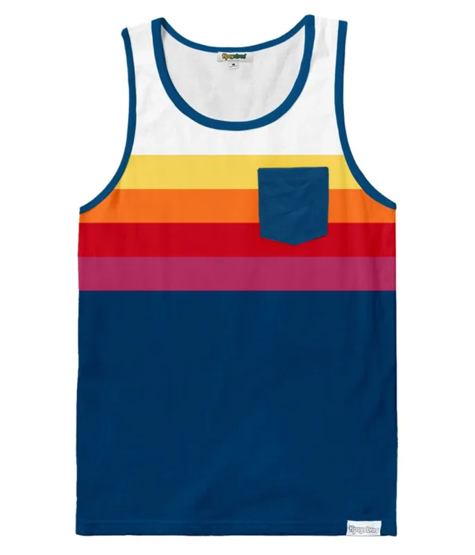 Men's Slice of Sunset Tank Top made by Tipsy Elves