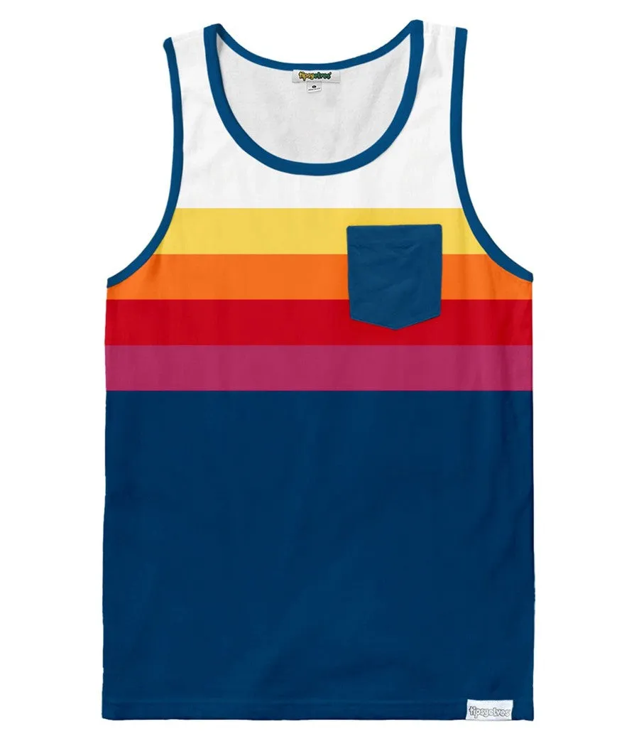 Men's Slice of Sunset Tank Top sold by Tipsy Elves