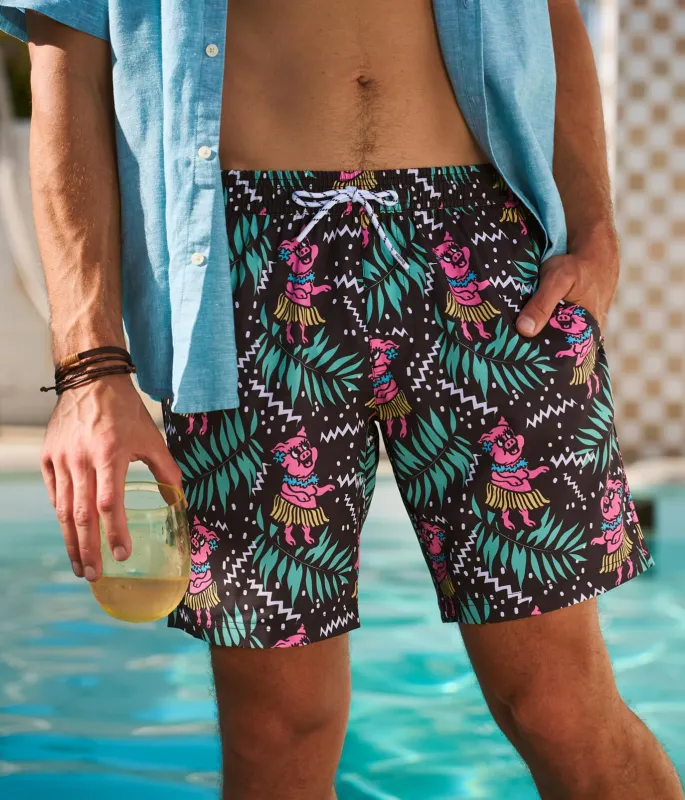Piggle Wiggle Stretch Swim Trunks - 7.5" Inseam made by Tipsy Elves