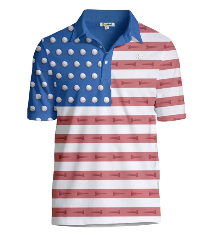Men's U-S-Ace Golf Polo made by Tipsy Elves
