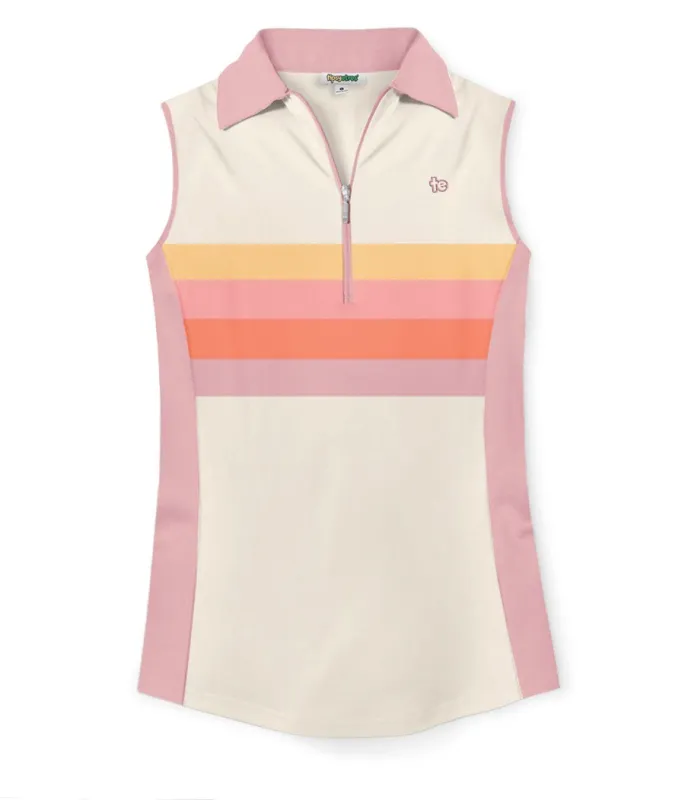 Women's Stroke of Sunset Golf Polo made by Tipsy Elves