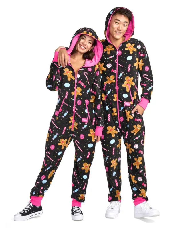 Matching Let's Get This Gingerbread Couples Jumpsuits sold by Tipsy Elves