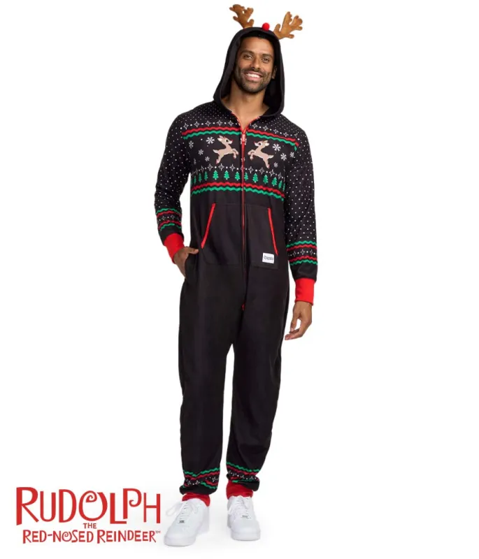 Men's Fair Isle Rudolph Jumpsuit sold by Tipsy Elves