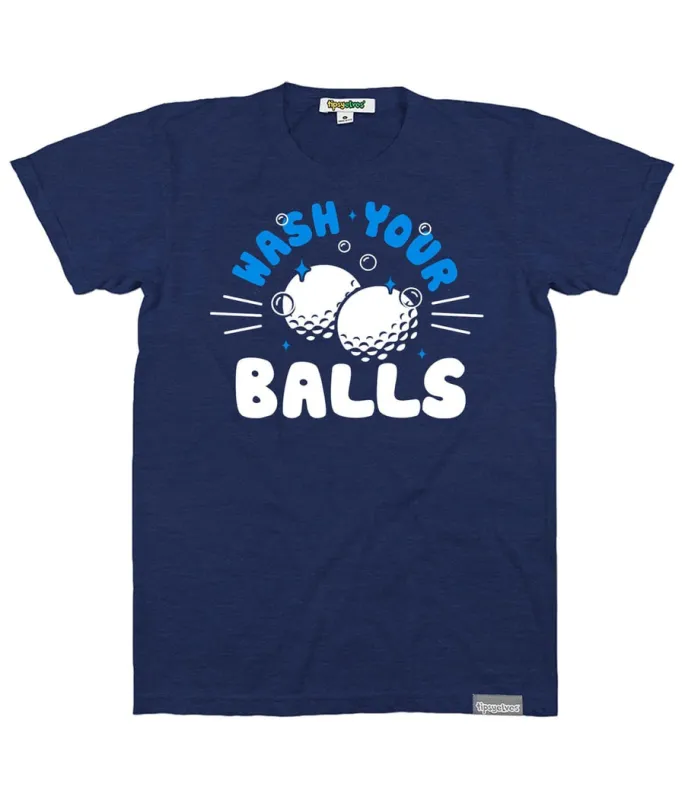Men's Wash Your Balls Golf Tee made by Tipsy Elves