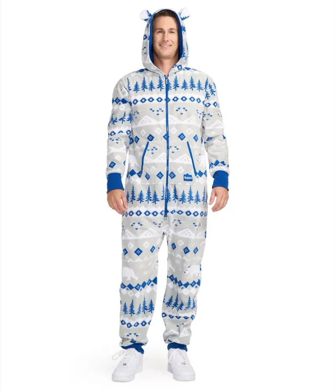 Men's Bear the Winter Jumpsuit sold by Tipsy Elves