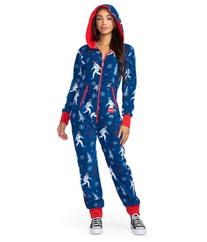 Women's Yuletide Yeti Jumpsuit sold by Tipsy Elves