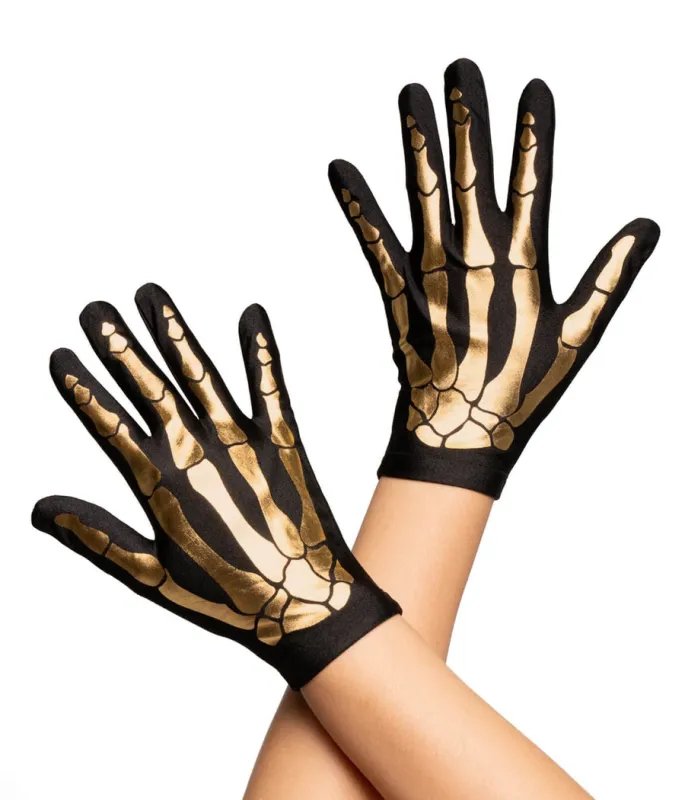 Gold Skeleton Gloves sold by Tipsy Elves