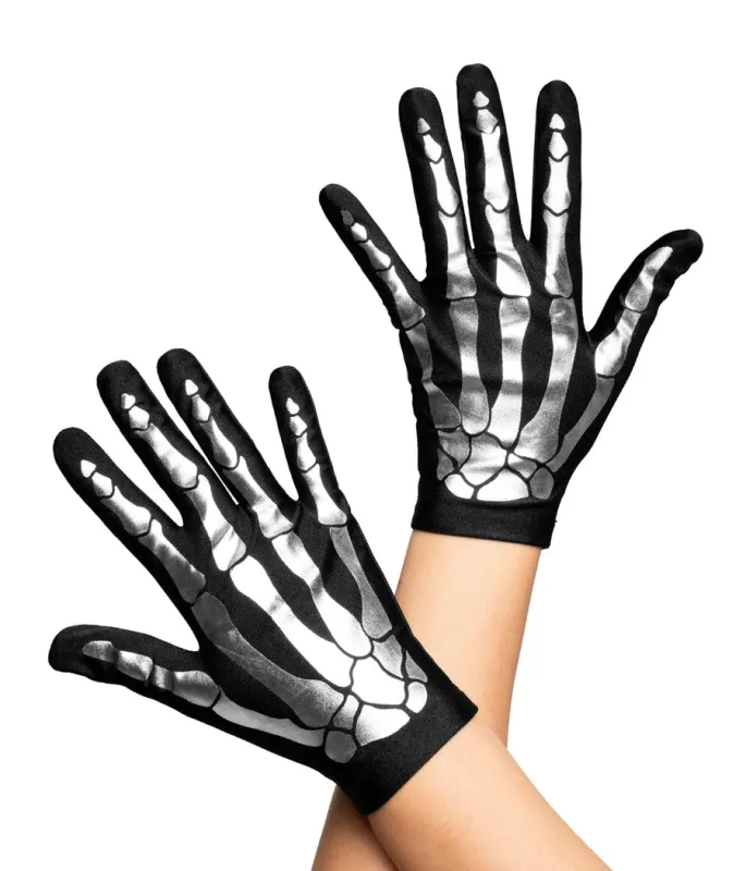 Silver Skeleton Gloves sold by Tipsy Elves