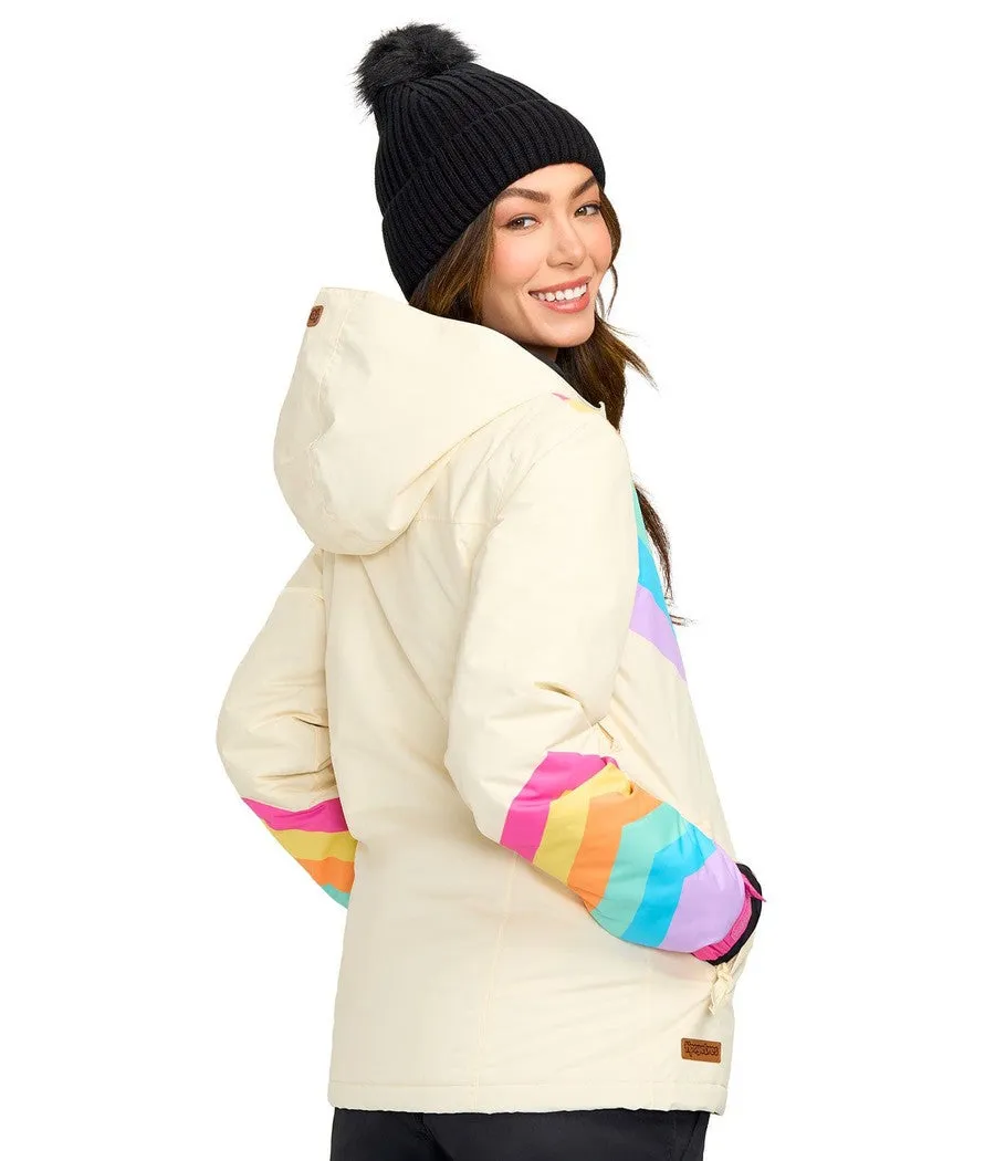 Women's Retro Rainbow Snow Jacket sold by Tipsy Elves product image thumbnail 3