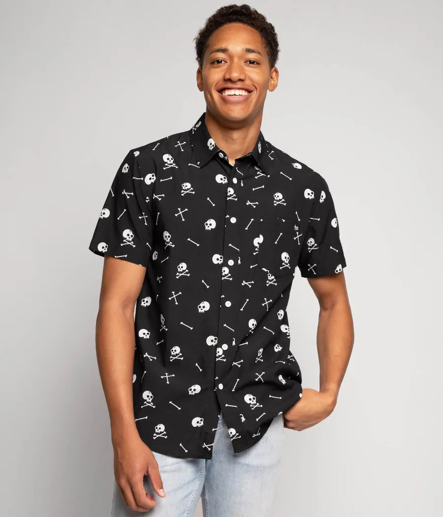 Men's Skeleton Button Down Shirt sold by Tipsy Elves product image thumbnail 2