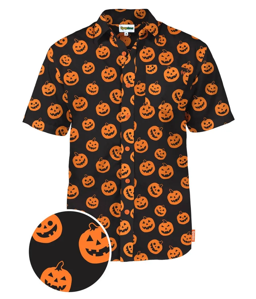 Men's Pumpkin Button Down Shirt sold by Tipsy Elves