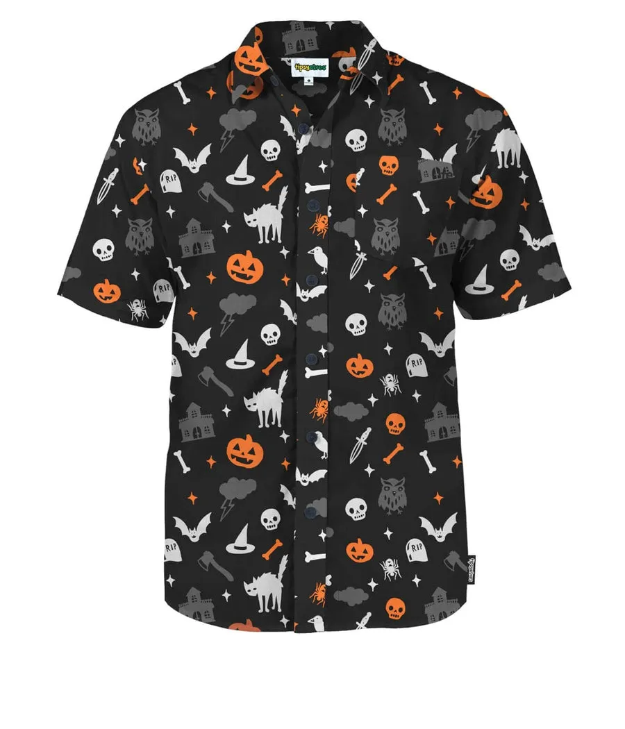 Men's Halloween Night Button Down Shirt sold by Tipsy Elves product image thumbnail 3