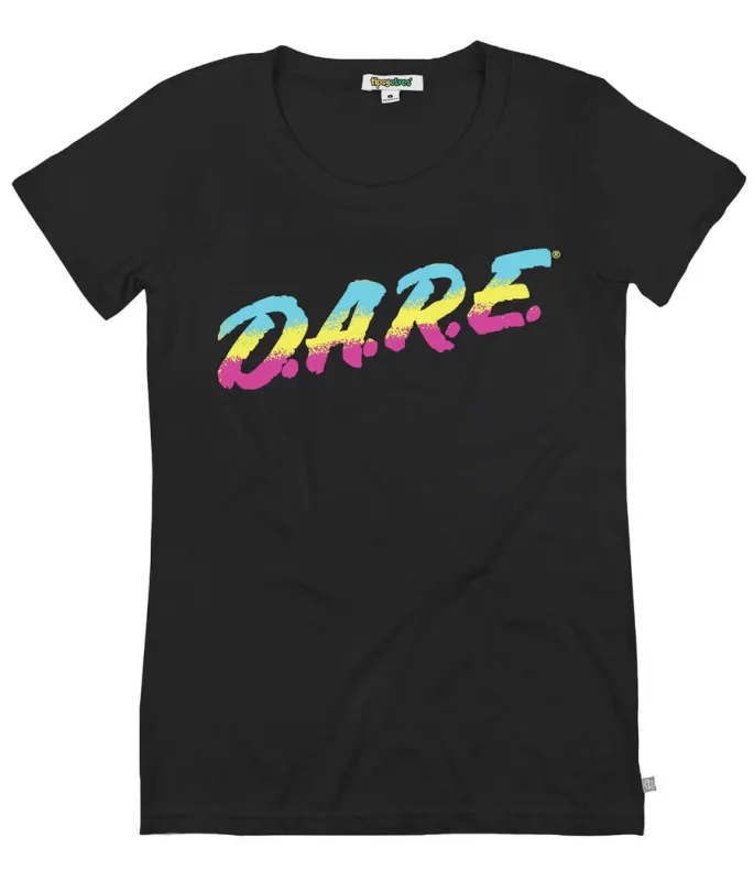 Women's Black DARE Tee made by Tipsy Elves