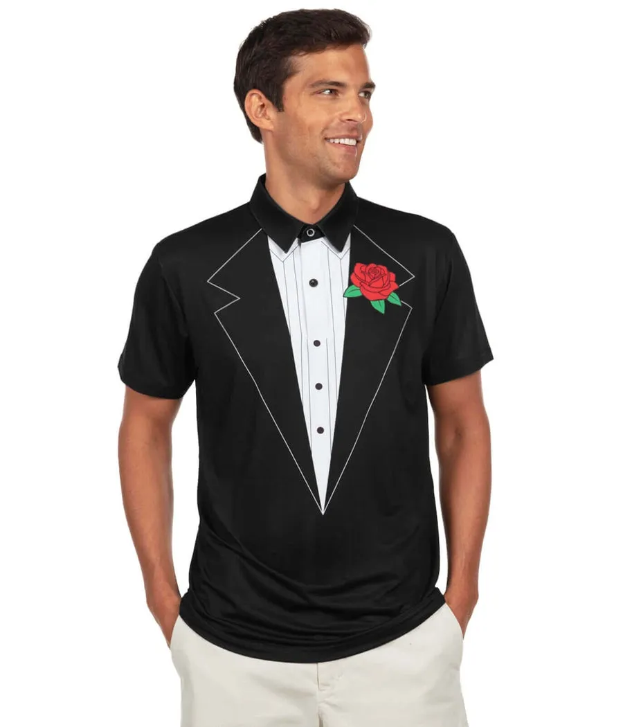 Men's Tuxedo Golf Polo sold by Tipsy Elves product image thumbnail 2