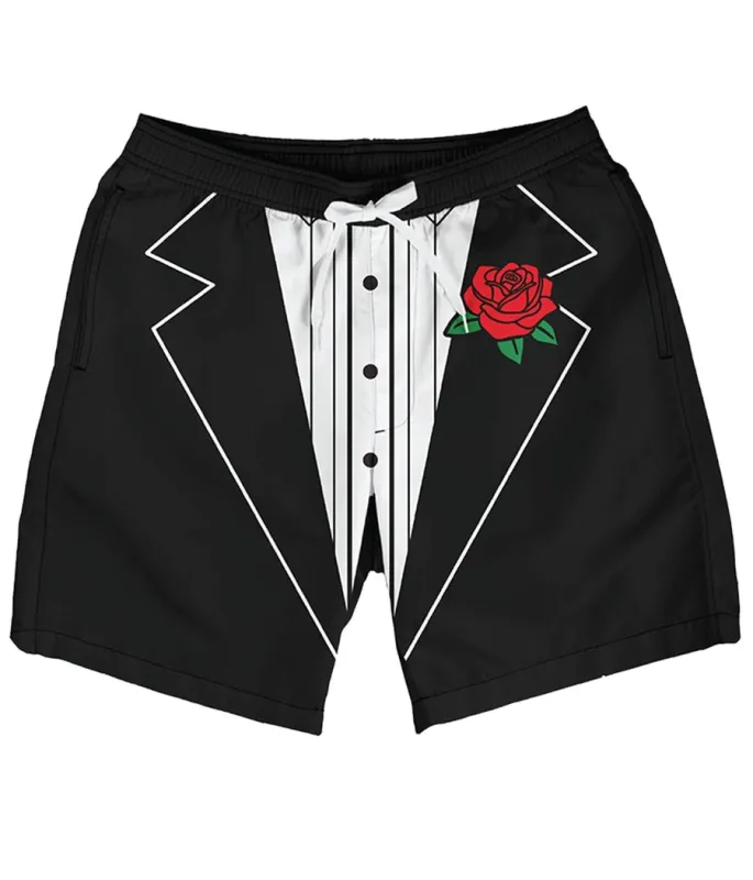 Tuxedo Stretch Swim Trunks - 7.5" Inseam made by Tipsy Elves