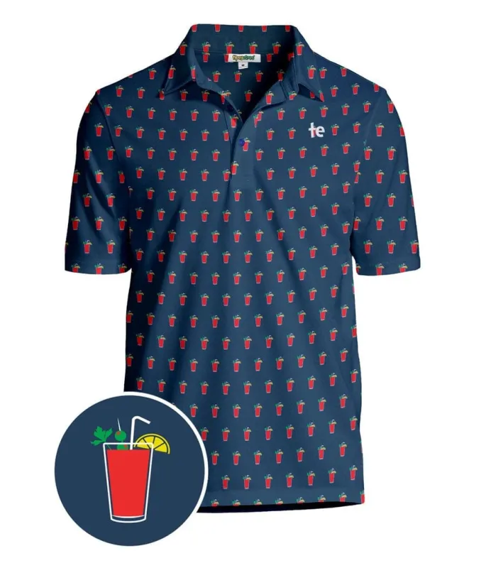 Men's Bloody Mary Polo Shirt sold by Tipsy Elves