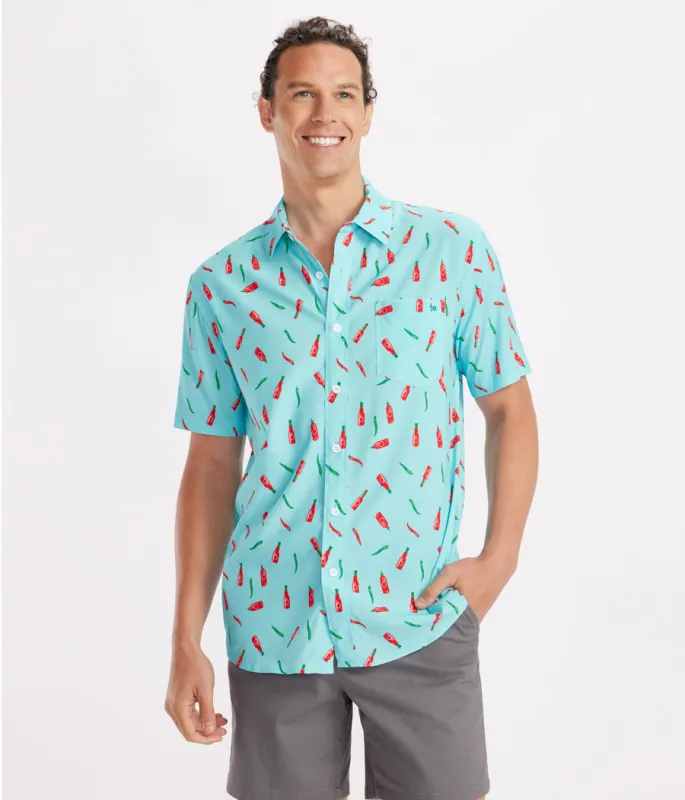 Men's Hot Sauce Summer Hawaiian Shirt made by Tipsy Elves