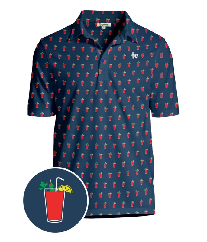 Men's Bloody Mary Disc Golf Polo sold by Tipsy Elves