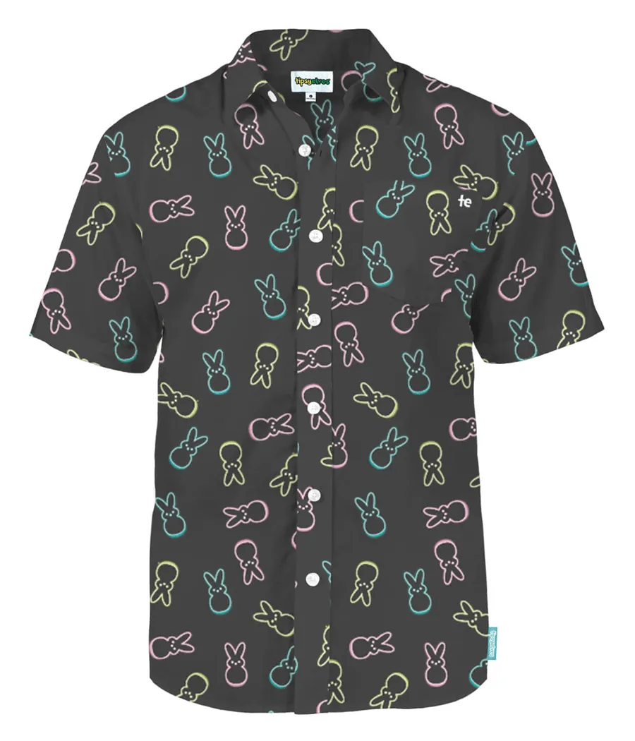 Men's PEEPS® Neon Bunnies Button Down Shirt sold by Tipsy Elves product image thumbnail 2