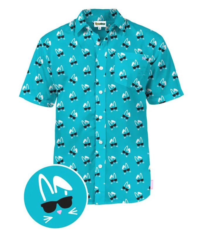 Men's Sunny Bunny Button Down Shirt sold by Tipsy Elves