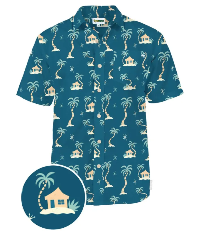 Men's Beach House Hawaiian Shirt made by Tipsy Elves