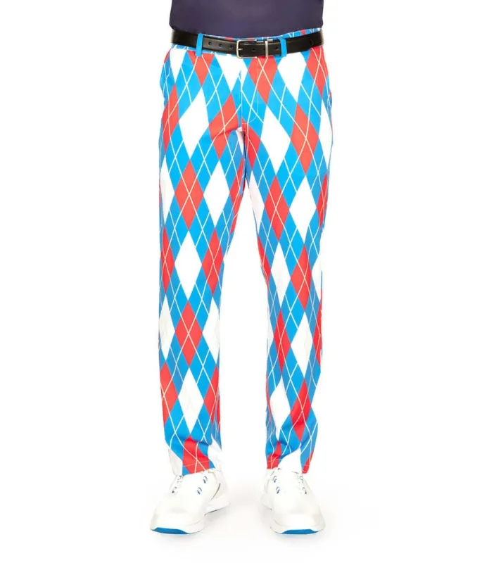 Men's American Argyle Disc Golf Pants sold by Tipsy Elves