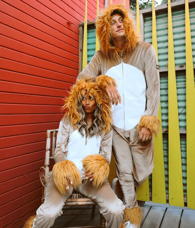 Matching Lion Couples Costume sold by Tipsy Elves