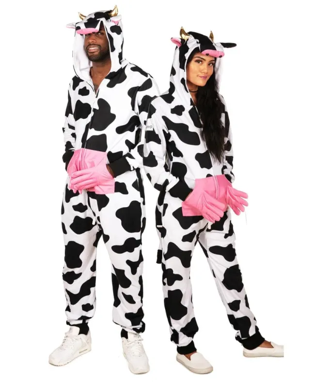 Matching Cow Couples Costumes sold by Tipsy Elves