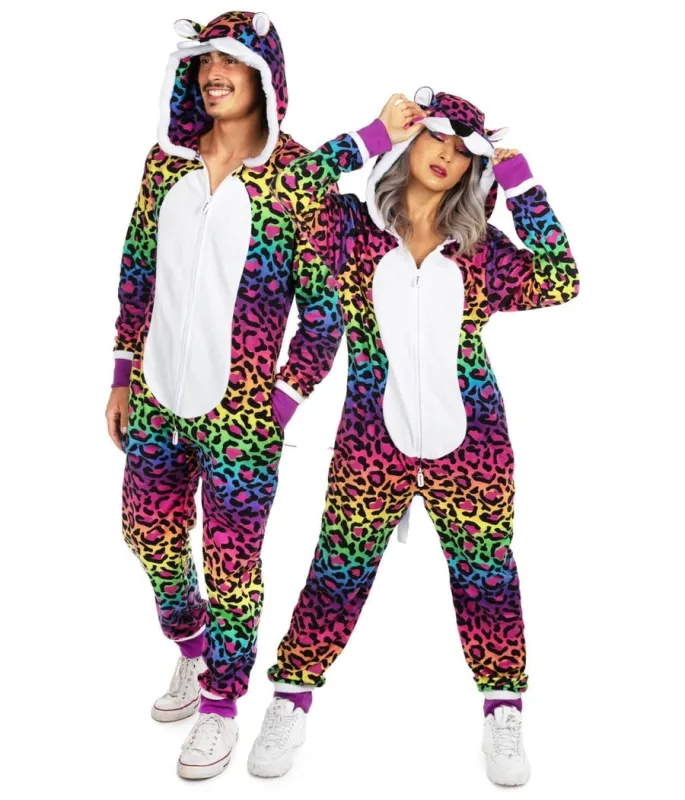 Matching 90's Leopard Couples Costumes sold by Tipsy Elves
