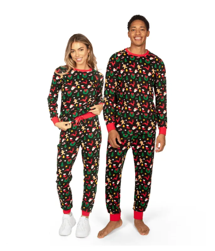 Matching Cookie Cutter Couples Pajamas sold by Tipsy Elves