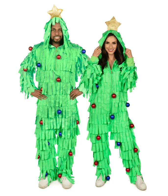 Matching Tree Time Couples Jumpsuits sold by Tipsy Elves