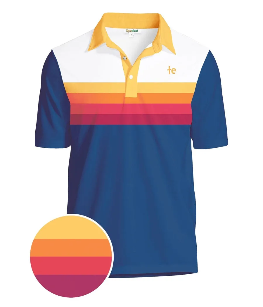 Men's Slice of Sunset Golf Polo sold by Tipsy Elves product image thumbnail 2