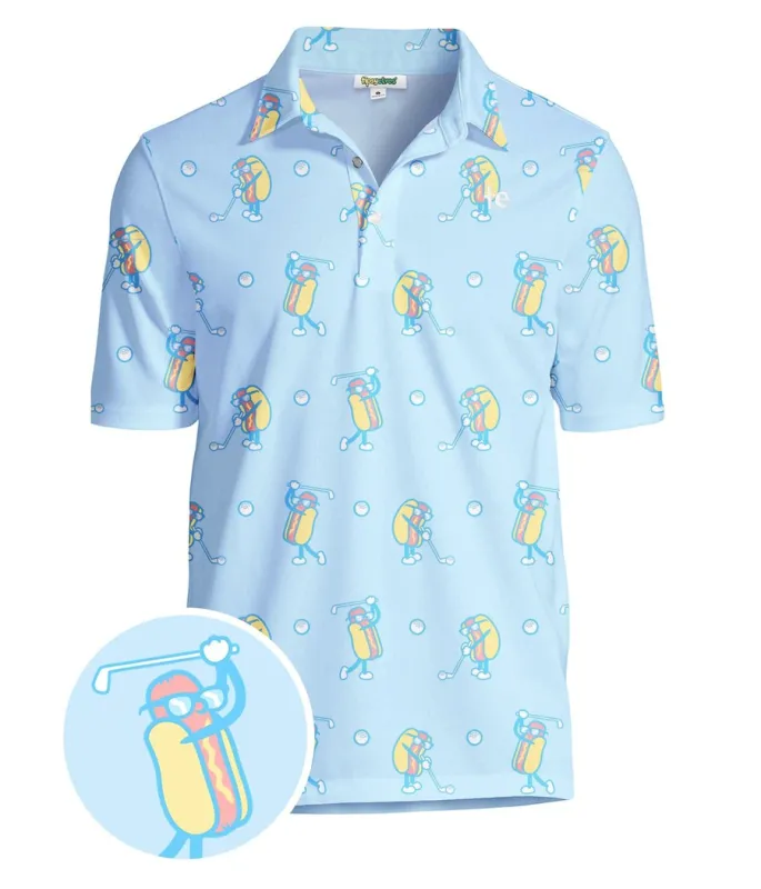 Men's Sizzlin' Swing Golf Polo sold by Tipsy Elves