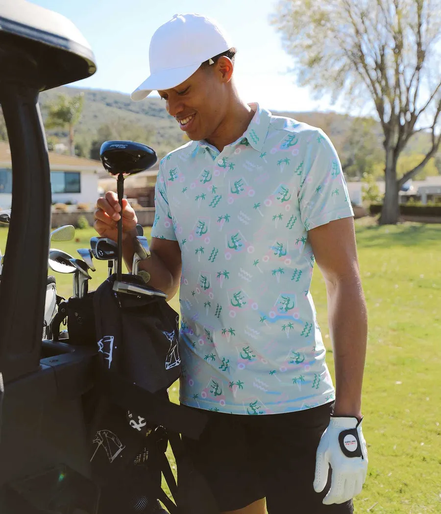 Men's Golf Cart Gator Golf Polo sold by Tipsy Elves product image thumbnail 2
