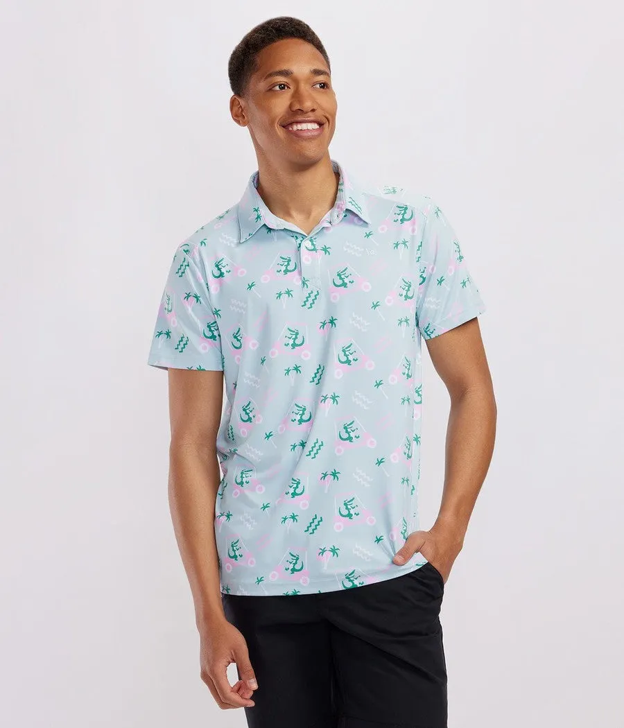 Men's Golf Cart Gator Golf Polo sold by Tipsy Elves product image thumbnail 3